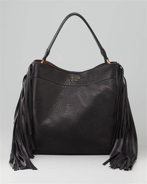 prada cervo fringe hobo|Prada Cervo Fringe Hobo .